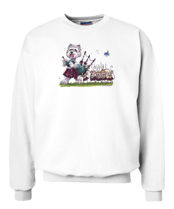West Highland Terrier - Bagpipes - Caricature - Sweatshirt