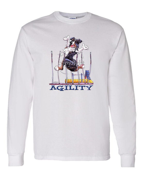 Australian Shepherd  Black Tri - Agility Weave II - Long Sleeve T-Shirt