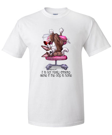 Bull Terrier  Brindle - It's Not Drinking Alone - T-Shirt