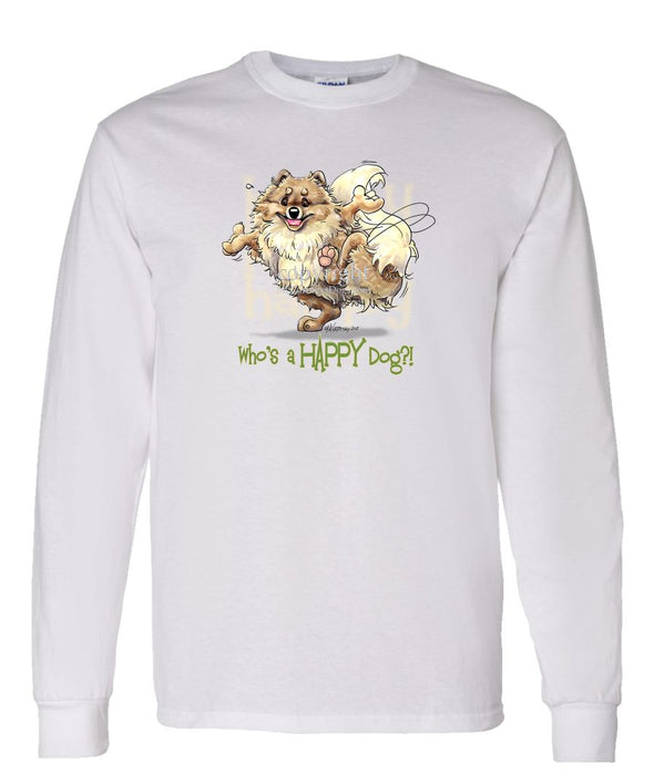 Pomeranian - Who's A Happy Dog - Long Sleeve T-Shirt