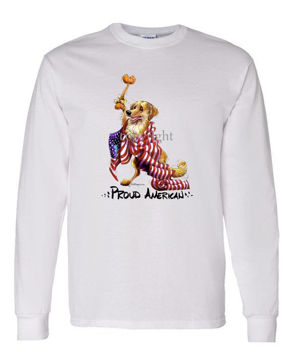Golden Retriever - Proud American - Long Sleeve T-Shirt