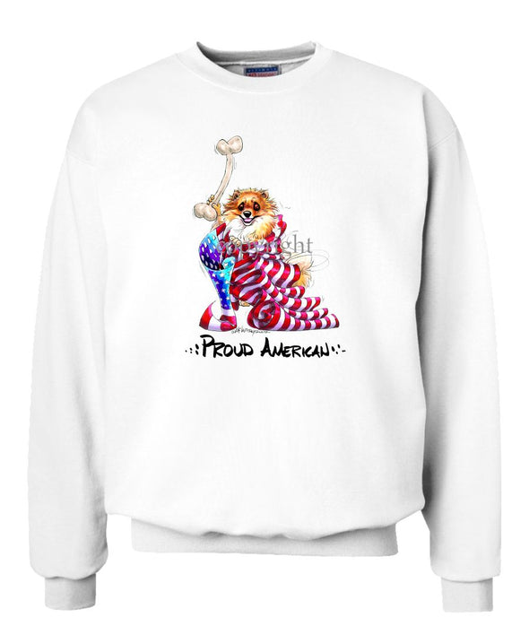 Pomeranian - Proud American - Sweatshirt