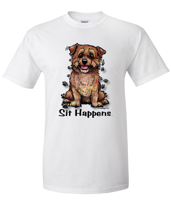 Norfolk Terrier - Sit Happens - T-Shirt