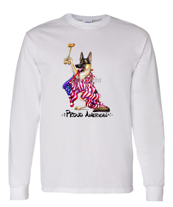 German Shepherd - Proud American - Long Sleeve T-Shirt