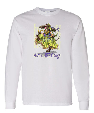 Irish Water Spaniel - Who's A Happy Dog - Long Sleeve T-Shirt