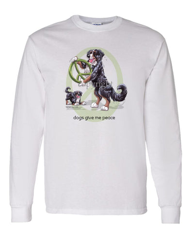 Bernese Mountain Dog - Peace Dogs - Long Sleeve T-Shirt