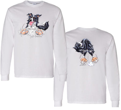 Border Collie - Coming and Going - Long Sleeve T-Shirt (Double Sided)