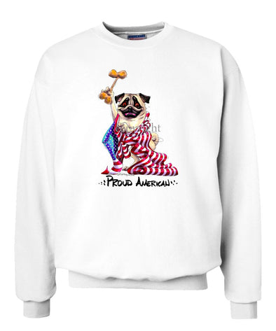 Pug - Proud American - Sweatshirt