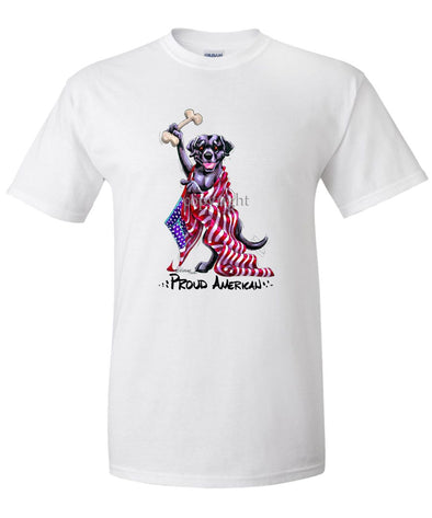 Labrador Retriever  Black - Proud American - T-Shirt