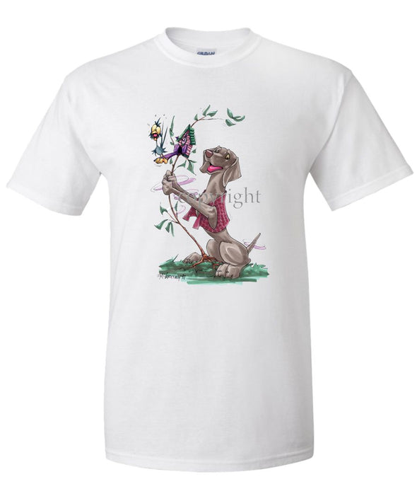 Weimaraner - Shaking Cookoo Bird - Caricature - T-Shirt