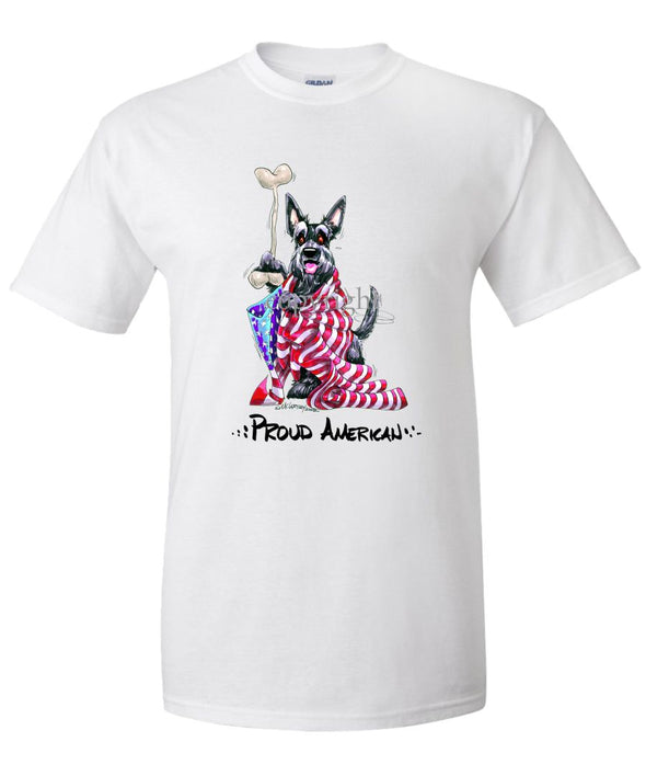 Scottish Terrier - Proud American - T-Shirt