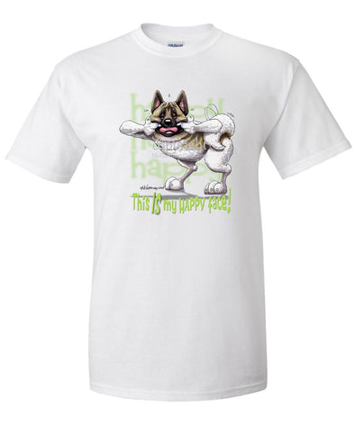 Akita - Who's A Happy Dog - T-Shirt