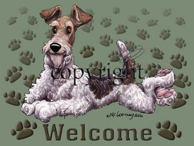 Wire Fox Terrier - Welcome - Mat