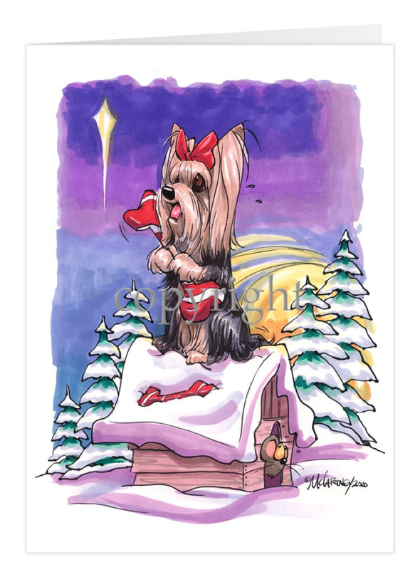 Yorkshire Terrier - Rooftop - Christmas Card